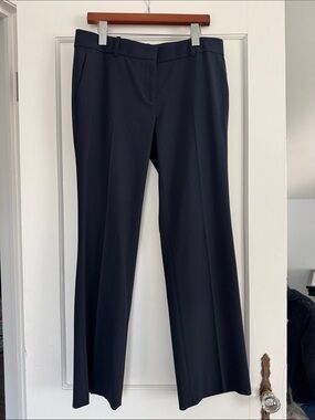 Ann Taylor Navy Straight-Leg Trousers